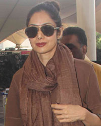 Sridevi Snapped at Domestic Airport