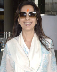 Juhi Chawla at Mumbai Airport