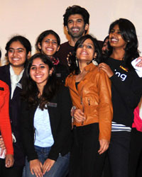 Aditya Roy Kapoor at Gargi College, Delhi University , to promote , Fitoor , in New Delhi