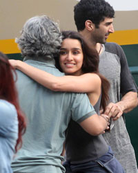 Aditya Roy Kapoor and Shraddha Kapoor spotted at Mehboob Studio