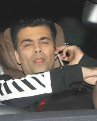 Karan Johar at Ranbir Kapoor' new house in Bandra