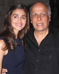 Alia Bhatt and Mahesh Bhatt at Mehboob Studio