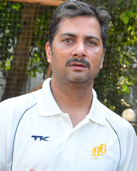 Varun Badola and Dillzan Wadia of Daring Dozen at a net practice of the team in Goregaon