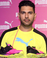 Yuvraj Singh and Robin Singh at the launch of Puma's Tricks Kit