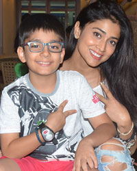 Shriya Saran visits KidZania Mumbai with her nephew