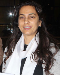 Juhi Chawla at Airport