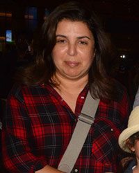 Farah Khan and Shirish Kunder with their kids snapped at airport