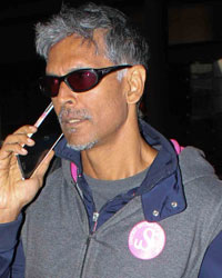 Milind Soman snapped at airport