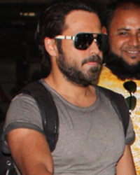 Emran Hashmi with his son and wife snapped at airport