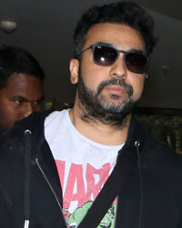 Raj Kundra snapped at airport