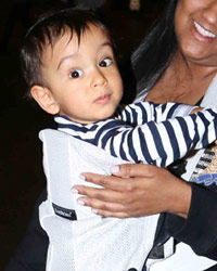 Arpita Khan with her son snapped at airport