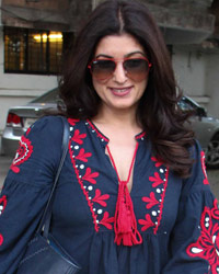 Twinkle Khanna outside a salon