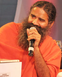 Baba Ramdev during the launch of Subrata Roy's book 'Think With Me'