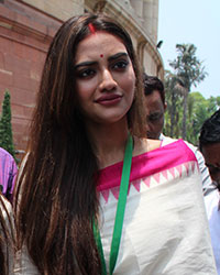 Nusrat Jahan and Mimi Chakraborthy oath as MP in Parliament