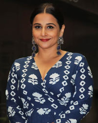 Vidya Balan durin the promotion of hermovie Shakuntaala Devi