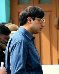 Abhishek Bachchan during the shoots of Bob Biswas in Kolkata