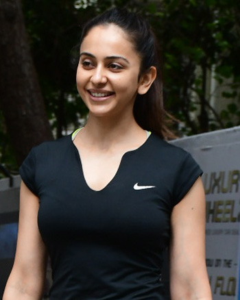 Rakul Preet Singh spotted outside the gym in Santacruz