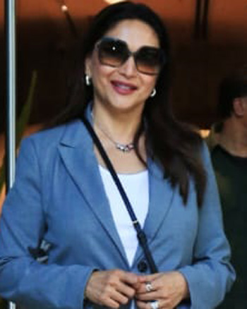 Madhuri Dixit snapped in Worli