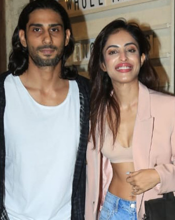 Prateik Babbar and Priya Banerjee snapped in town