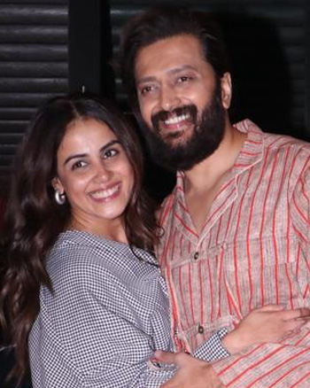 Genelia Deshmukh and Riteish Deshmukh snapped in Bandra