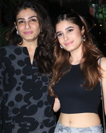 Rasha Thadani and Raveena Tandon snapped in Bandra