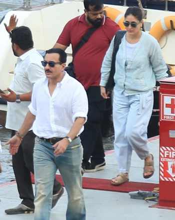 Saif Ali Khan and Kareena Kapoor Khan snapped at Gateway Of India
