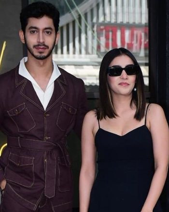 RJ Mahvash annd Mihir Ahuja spotted At Excel Entertainment office