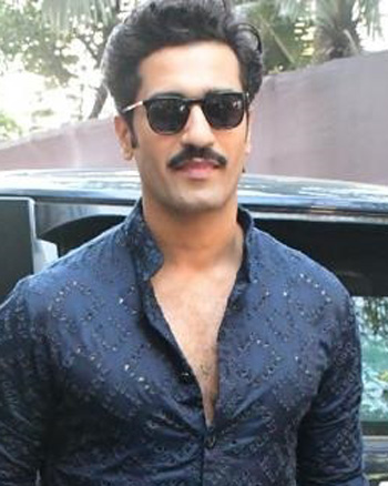 Vicky Kaushal snapped at MET College promoting Chhaava