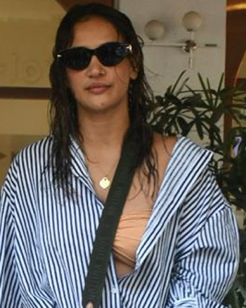 Aisha Sharma snapped outside a salon in Bandra