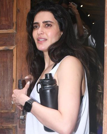 Karishma Tanna snapped outside a cafe in Bandra