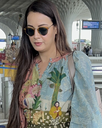 Dia Mirza snapped at the airport.