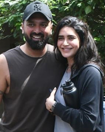 Karishma Tanna and Varun Bangera snapped outside a gym in Bandra