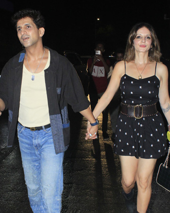 Arslan Goni and Sussanne Khan snapped in Bandra