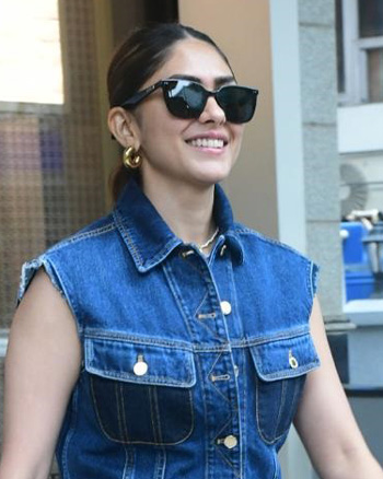 Mrunal Thakur snapped outside a camera shop in Bandra