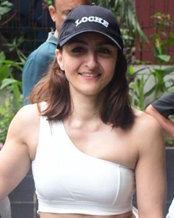 Soha Ali Khan and Sonam Bajwa snapped outside a gym in Santacruz