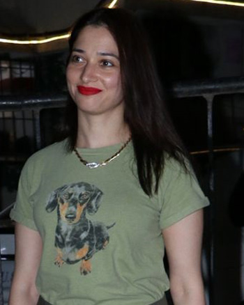 Tamannaah Bhatia snapped at Kromakay salon in Juhu
