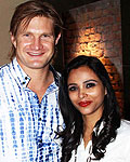 Shane Watson and Kirti at Shishupal Singh's party before Rajasthan Fashion Week