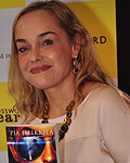 Pia Heikkila during the launch of her book Operation Lipstick