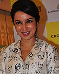 Tisca Chopra with author Pia Heikkila during the launch of book Operation Lipstick