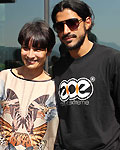 Zoya and Farhan Akhtar at the launch of daring sport Skydiving at Aamby Valley