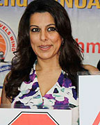 Akash Sehgal and Pooja Bedi at the launch of Road Safety Programe