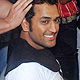 John Abraham  and Mahendra Singh Dhoni at Mad-o-Wat salon