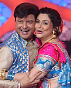 Sachin Pilgaonkar on the sets of Nach Baliye