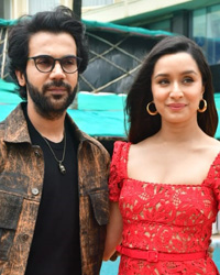 Rajkummar Rao and Shraddha Kapoor at Novotel hotel, Juhu for Stree 2 promotion