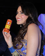 Sunny Leone during a photo shoot endorsing Sachiin Joshi's 'SJ XXX' energy drink