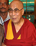 Pritish Nandy with Tibetan spiritual leader Dalai Lama