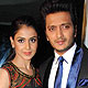 Genelia and Ritesh on the sets of Dance India Dance to promote Tee Naal Love Ho Gaya