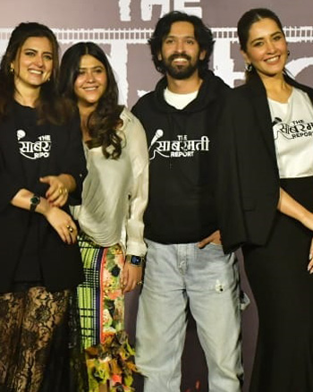 Ridhi Dogra, Ekta Kapoor, Vikrant Massey and Raashii Khanna