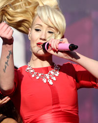 Singer Iggy Azalea performs at 'The Sound of Change' concert at Twickenham Stadium in London