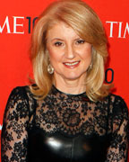 Arianna Huffington, president, and editor-in-chief of the Huffington Post Media Group arrives for the Time 100 gala celebrating the magazine's naming of the 100 most influential people in the world for the past year